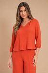 BLUSA HERITAGE MANGA BUFANTE CERAMICA